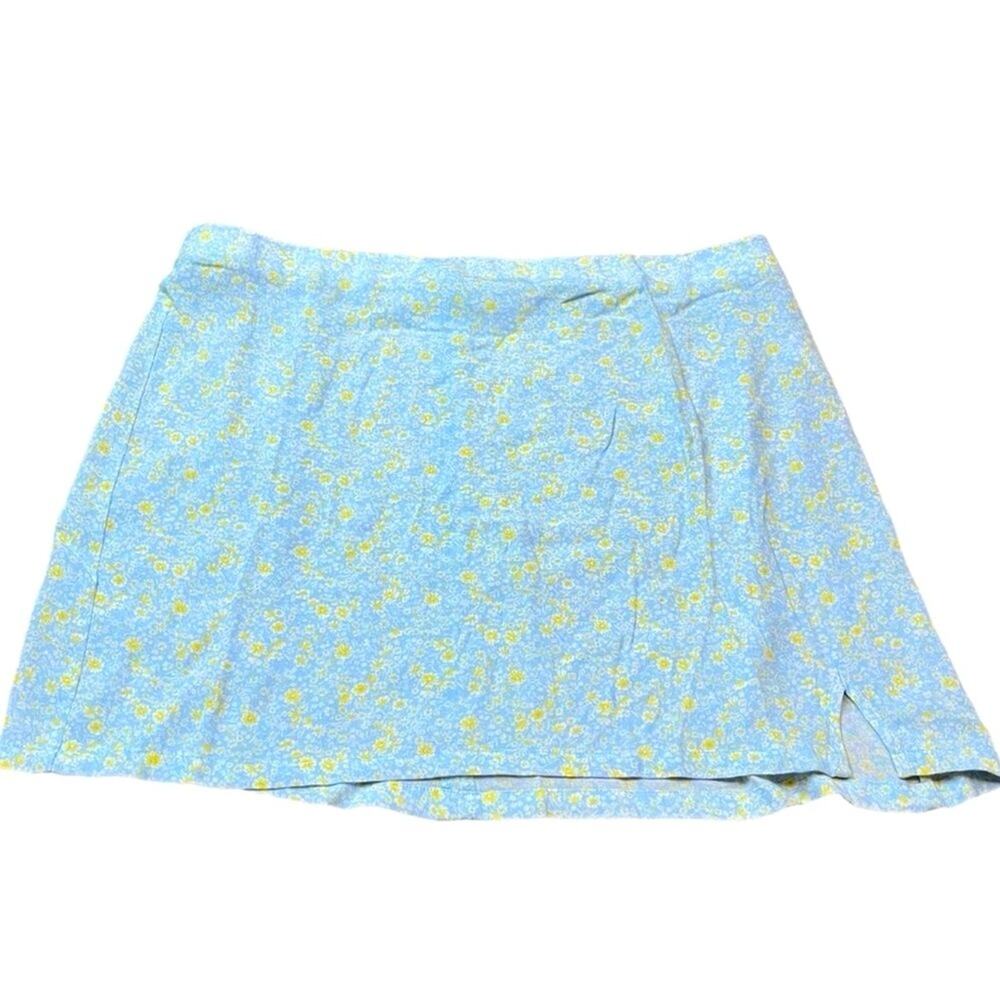Elodie Floral Blue and Yellow Women's Skirt D